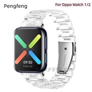 Resin Watch strap for OPPO watch 2/1 bracelet transparent steel strap for oppo watch 41mm 46mm 42mm 