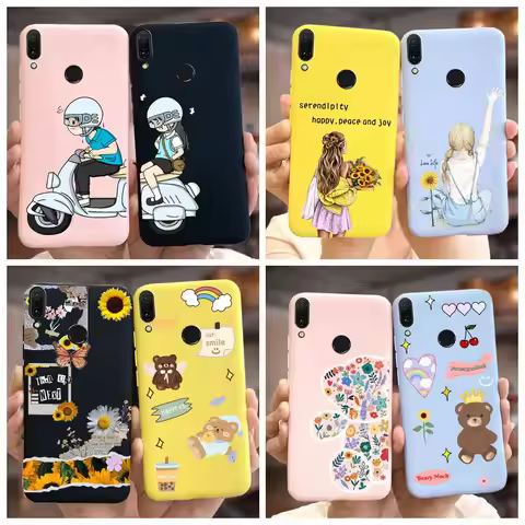 For Huawei Y9 2019 Case Cute Candy Painted Cover Soft Silicone Phone Case For Huawei Y9s TK-L21 Y 9 