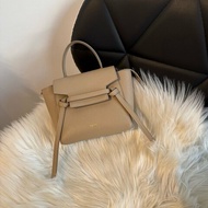 CELINE Belt 鯰魚包 Pico 15 MINI 奶茶色 金扣