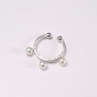 三連Akoya珍珠耳骨夾 (銀色)