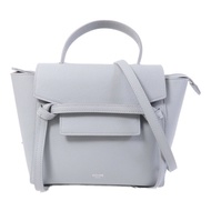 CELINE 牛皮皮革Nano Belt Bag銀扣手挽肩背兩用袋