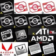 New Sticker AMD Ryzen Ryzen R9 R7 R5 R3 Vega Metal Sticker Sticker Laptop Desktop