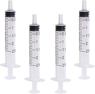 Albedel 4 pcs 2ML/2.5ML (CC ) Plastic Syringe Disposable Individual Sealed Wrap Without Needle with 