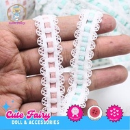 1.5cm Ribbon Lace Pink Lace ruffle Lace Brocade Lace Patterned Lace - 1 Yard