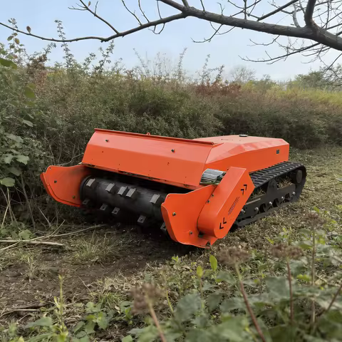 Overload Protection Remote Control Industrial Electric Robotic Slope Lawn Mower for Bush Clearing