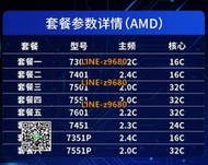 【可開發票】AMD EPYC 7301 7401 7501 7551 7601 7451 7351P 7551P CPU