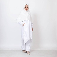 Jubah Umrah Haji KHADEEJA PUTIH PAKAIAN BAJU UMRAH PLUS SIZE POKET