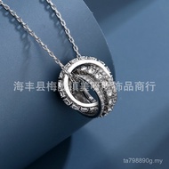 Hanging Crystal Clavicle Circle Large Necklace Swarovski Elements Transfer Beads Women Use Double Ri