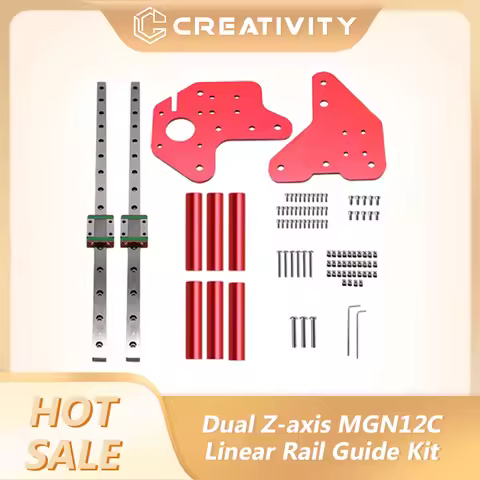 Dual Z-axis Linear Rail Guide Kit MGN12C with Fix Plate Mount Bracket for Ender-3/3S /Ender 3 Pro/En