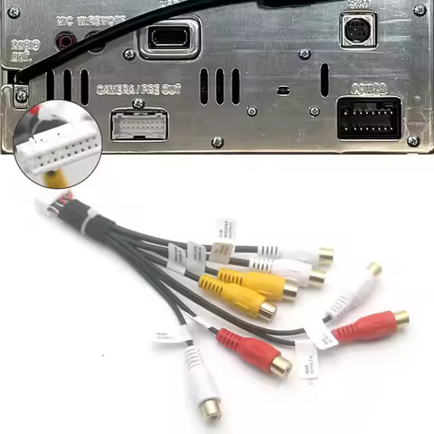 20Pin RCA Wiring Harness Cable Connector Stereo Radio for Alpine ILXW650 ILX-W650 ILX-W650E Front Re