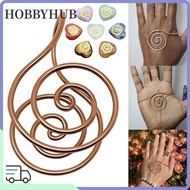 HOBBYHUB Copper Palm Ring, Jewelry Accessories Handmade Spiral Palm Ring,  Adjustable Portable Reiki