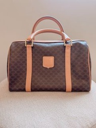CELINE Macadam Blason Small Boston bag Brown Vintage 中古包 波士頓包