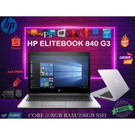 HP ELITEBOOK 840 G3/G7/G8 CORE i7/i5 ULTRABOOK SKYLAKE[8GB DDR4 RAM 256GB SSD]WINDOW 11 PRO/6 MONTH 