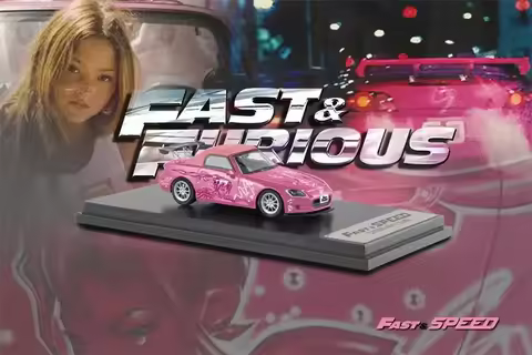 Fast Speed FS 1:64 S2000 AP1 Soft Top FNF Suki Pink limited999 Model Car