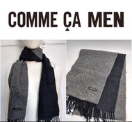 日本COMME CA MEN 灰黑雙色圍巾