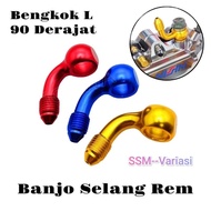 90 Degree Bent L CNC Brake Hose Banjo