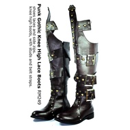 Punk Gothic Knee High Lace Boots Underground Skinhead Trendy Cold Shoes Boots
