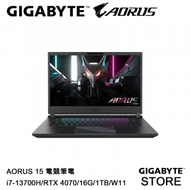 15.6" i7 RTX 4070 電競筆電 (AORUS 15 BSF/i7-13700H/16G/1TB/W11)