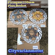Disc Disc Rotor Coak Sunstar 220mm Plus Standard Caliper Bracket 220MM Matic Honda Yamaha Nouvo Mio 