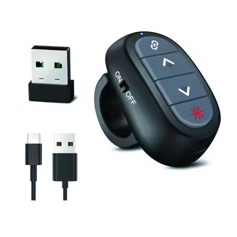 Presentation Clicker PowerPoint Wireless Presenter Remote Pointer Computer Clickers, Hyperlink Finge