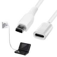 3DS USB-C Charger Cable, 7" Type-C Female Power Charging Cable Compatible with 3DS 2DS DSi Series (W