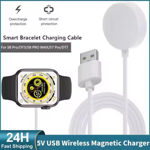 5V USB Magnetic Smartwatch Charger for S8 Pro/DT3/S8 PRO MAX Multimodel Universal Smartwatch Chargin