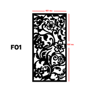 ป้ายฉลุ F01-F05 เหล็กฉลุลาย หนา 2 มิล (งานดิบ ไม่ทำสี)