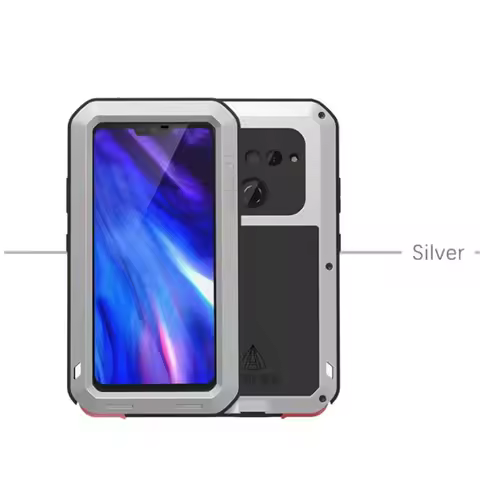 Love Mei Original Brand Case For Lg V60 V30 Anti-knocked Metal Aluminum Rugged With Free Tempered Go