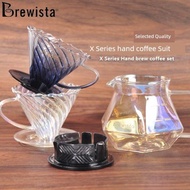 Brewista新款手沖咖啡套裝影子濾杯X雙層透明玻璃滴濾杯分享壺