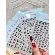 SYNTHESIS OF 5D FLOATING STICKERS WITH BEAUTIFUL BLACK BOWS (001 - 002 - 003 - 004)