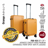 SAMEL 20+24" FGD 433 JAPANESES CONCEPT NOBU PREMIUM EXPANDABLE FRONT OPEN 100% PC LUGGAGE