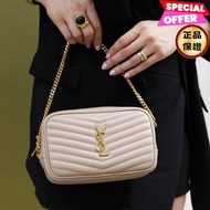 🎉新品好折扣✨Saint Laurent 748849 YSL Lou絎縫皮革迷你相機包 米色