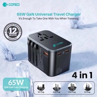 Travel charger universal Adapter 65w GaN fast charging coteci