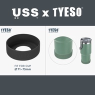 HITAM Uss x Tyeso Rubber Anti Slip Tumbler Coffee Mug Black TS-8828/TS-8826 600ml/900ml SIlicone Coaster Original Tyeso Official