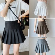 8colors Plus Size 3XL pleated skirt women's summer high waist skirt design sense small A-shaped skir