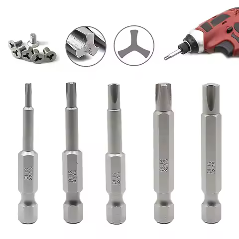 Hand Tools Screwdriver Bits Home Y Shaped Y Type Bit Y3/Y4/Y5/Y6/Y8 1/4Inch 50mm Grey Hex Shank Scre