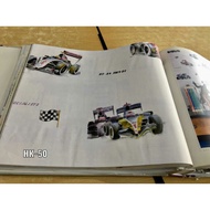 Children's Wall Wallpaper with Racing Car Motif F1 Basic Soft Simple Minimalist HK
