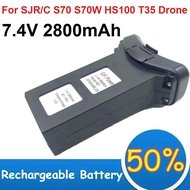 For SJR/C S70 S70W HS100 T35 Drone Spare Lithium Battery Rechargeable GF904080-2S 7.4V 2800mAh Large