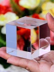 K9 Crystal Cuboid Optical Six-Face Prism Square Lens Photography Props Glass Base Teaching Demonstra