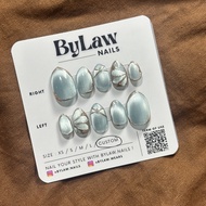 [ BYLAW.NAILS ] Blue Butterfly Cat Eye | PREMIUM FAKE NAILS | PRESS ON NAILS | False nails | FAKE NA