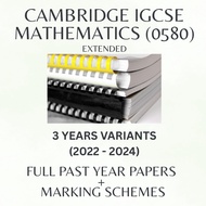 IGCSE Past Year Papers Mathematics (0580) Extended Printed Past Papers + Marking Schemes