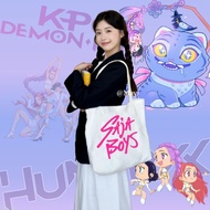 KPop Demon Hunters Huntrix Print  Canvas Tote Bag Canvas Bag Huntrix Mira Rumi Zoey Beg Tote Kanvas 