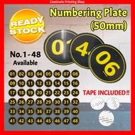CMC599 Table Number (50mm Diameter) Acrylic Number Plate, Restaurant Table No, Acrylic Table No, Num