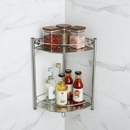 板式轉角雙層置物架　轉角架　瓶罐架　浴室架　以304不鏽鋼製成