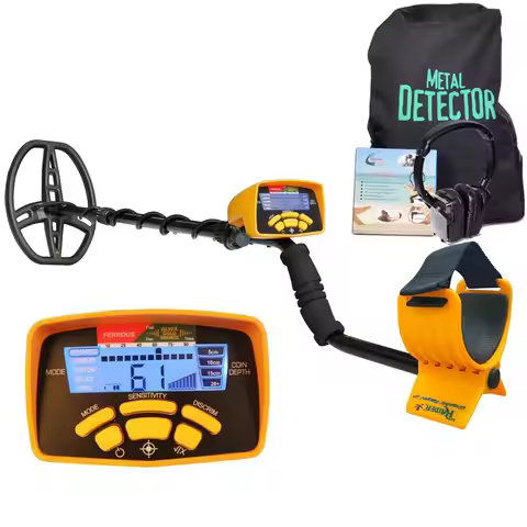 High Precision MD6450 Professional Gold Metal Detector Discrim Digital ID Display Backup Light LCD D