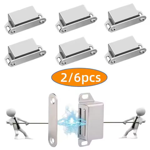 2/6pcs magnetic strong magnetic door hooks, used for cabinet, wardrobe, shoe cabinet doors, door clo
