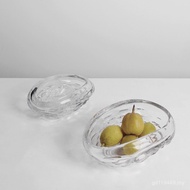Decoration Fruit Plate Modern Desktop Light Luxury Coffee Table Decoration Dining Table Transparent 