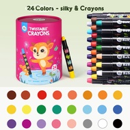 Jarmelo (Joan Miro) สีเทียนเด็กปลอดสารพิษ Twistable Silky Crayons ของเล่นระบายสีเด็กเสริมพัฒนาการ