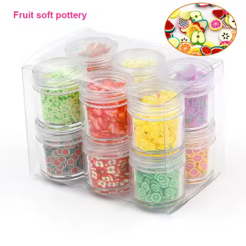 12 Color Slime Clay DIY Soft Pottery Sequins Filler For Clear/Fluffy Slime Supplies Simulation Pearl