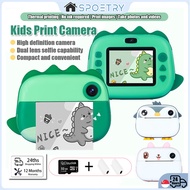 【SG-SPOETRY】Kids Camera Printer Camera Cartoon Dinosaur Children's Printing Camera Photo Printing Ca